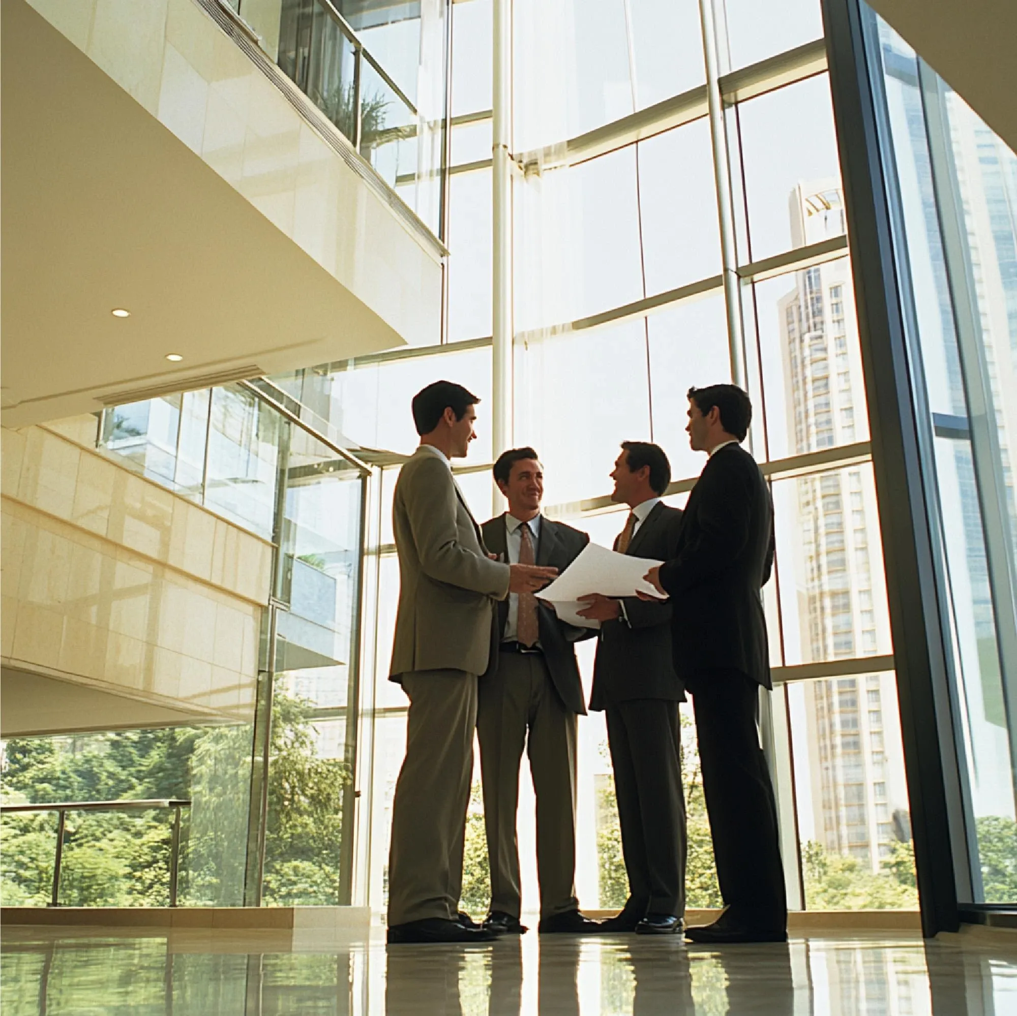 Business team collaborating on data solutions